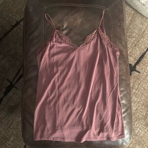 Purple lace tank top